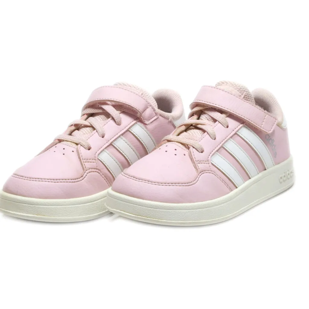 Adidas Breaknet Sneakers Leather Pink Colour For Kids