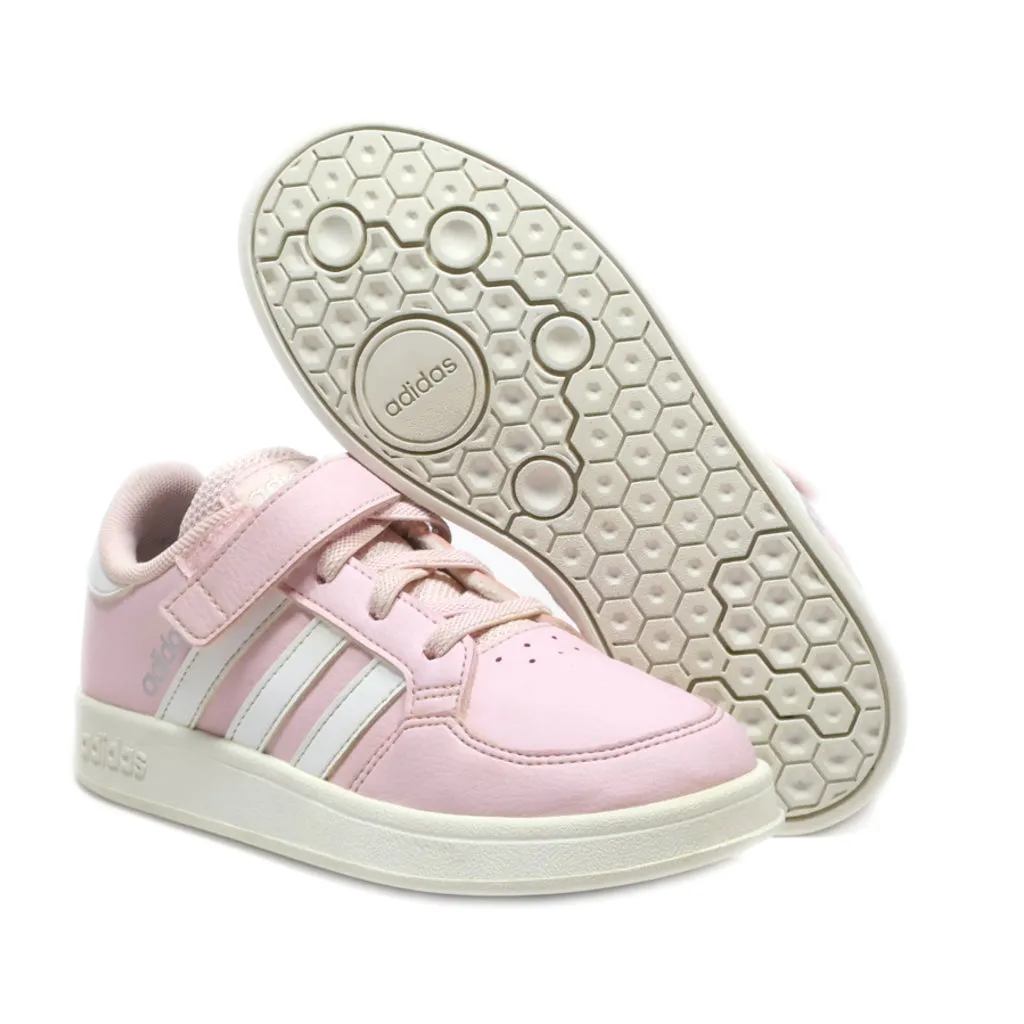 Adidas Breaknet Sneakers Leather Pink Colour For Kids