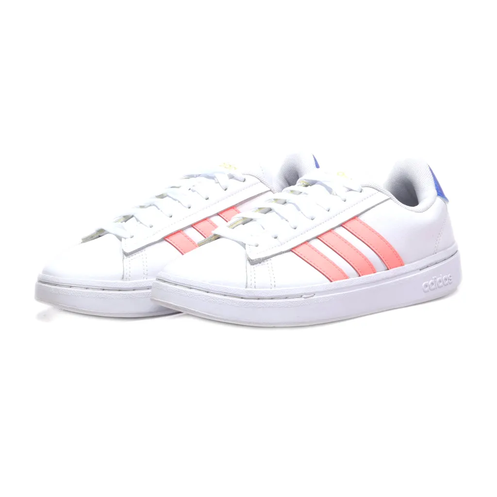 Adidas Grand Court Alpha Low-Top Sneakers Leather White Colour For Women