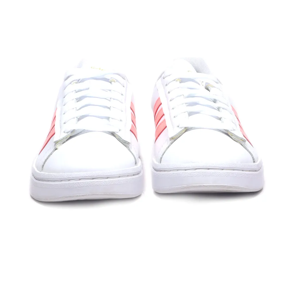 Adidas Grand Court Alpha Low-Top Sneakers Leather White Colour For Women