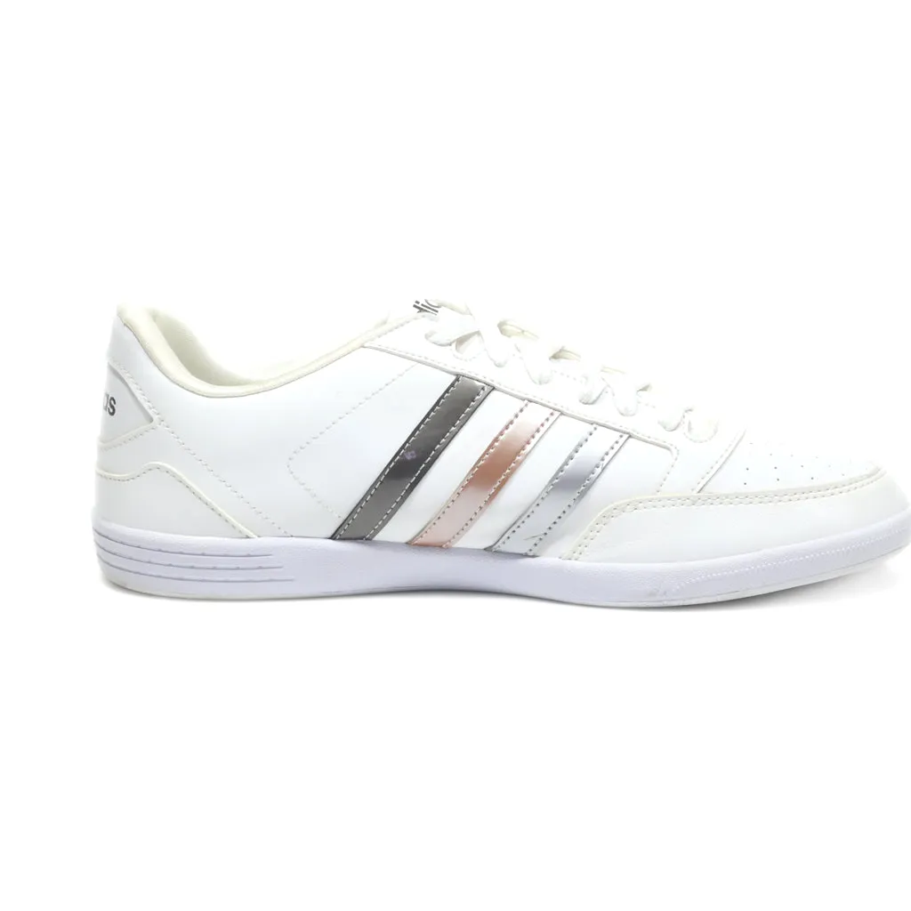 Adidas Hoops Low-Top Sneakers Leather White Colour For Women