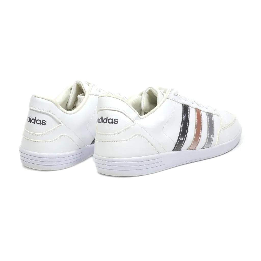 Adidas Hoops Low-Top Sneakers Leather White Colour For Women