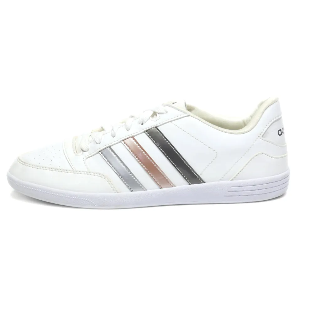 Adidas Hoops Low-Top Sneakers Leather White Colour For Women