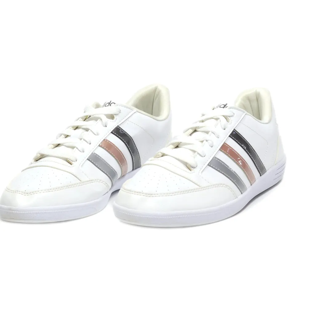 Adidas Hoops Low-Top Sneakers Leather White Colour For Women