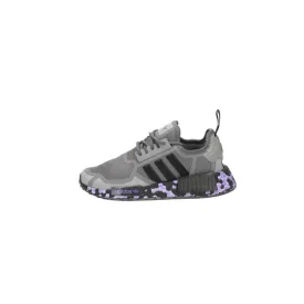 Adidas Nmd_R1 Sport Shoes Fabric Grey Colour For Kids