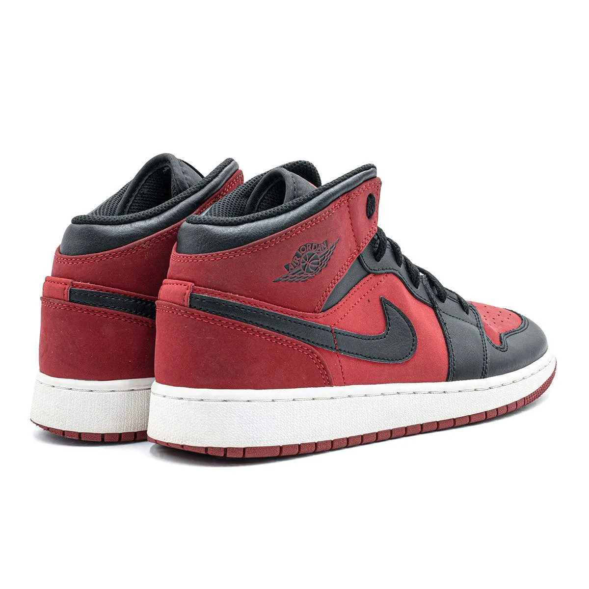 Air Jordan 1 High-Top Sneakers Leather Red Colour For Women