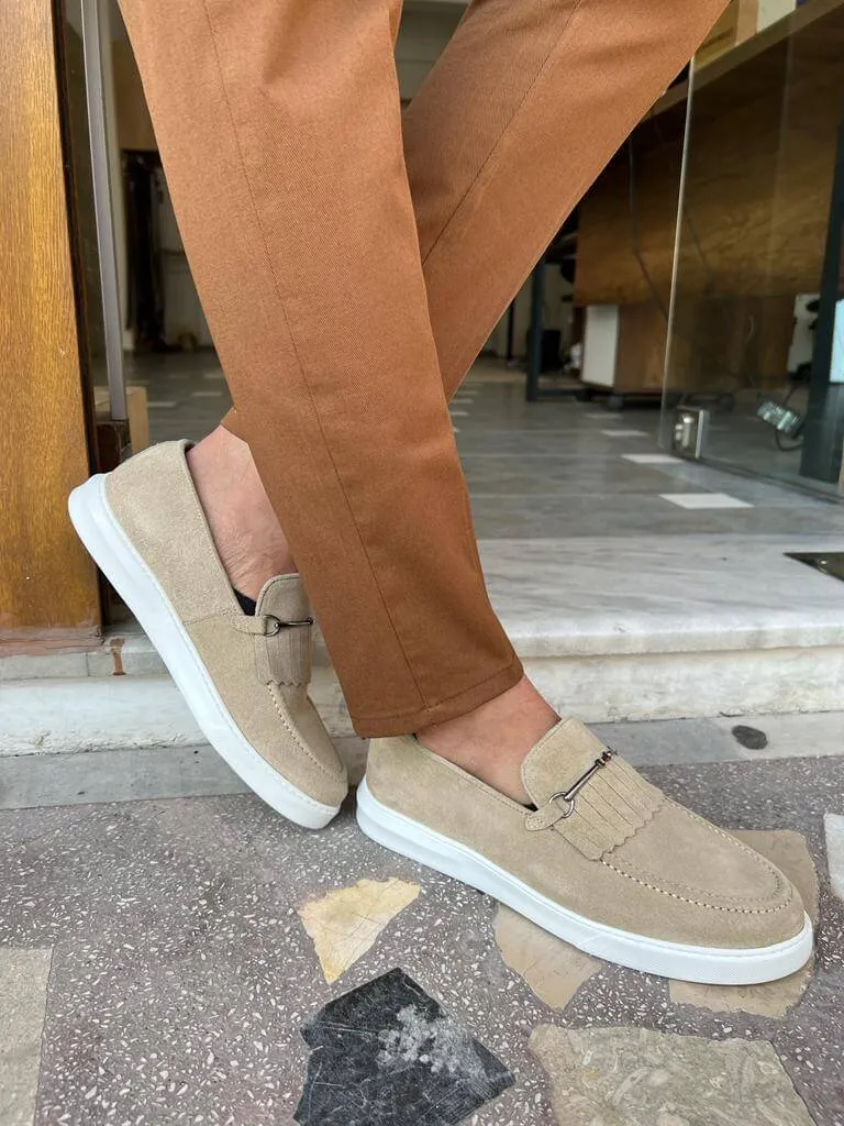 Beige Suede Casual Loafer