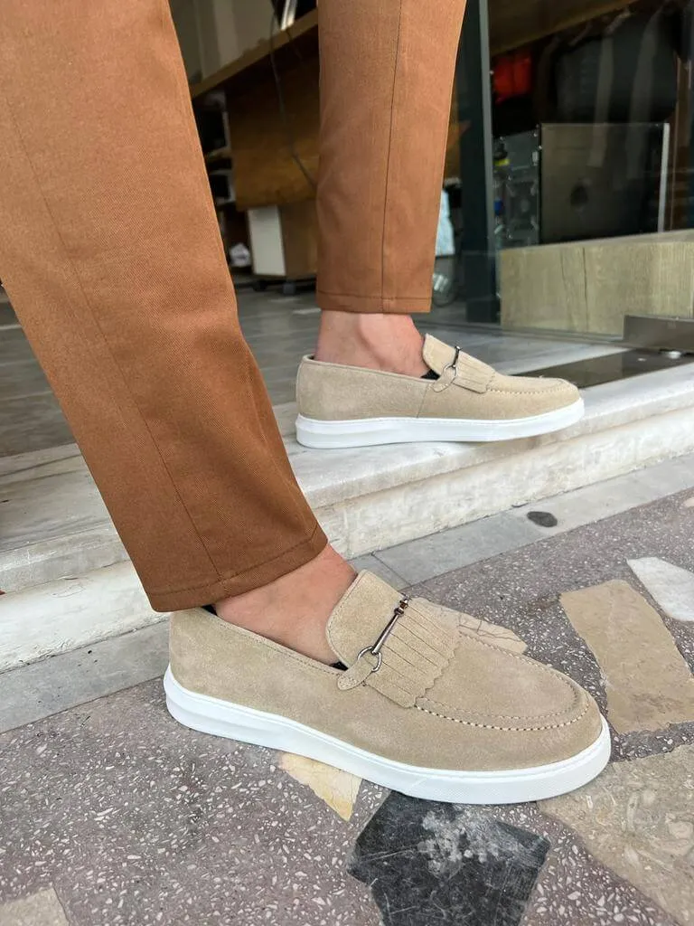 Beige Suede Casual Loafer