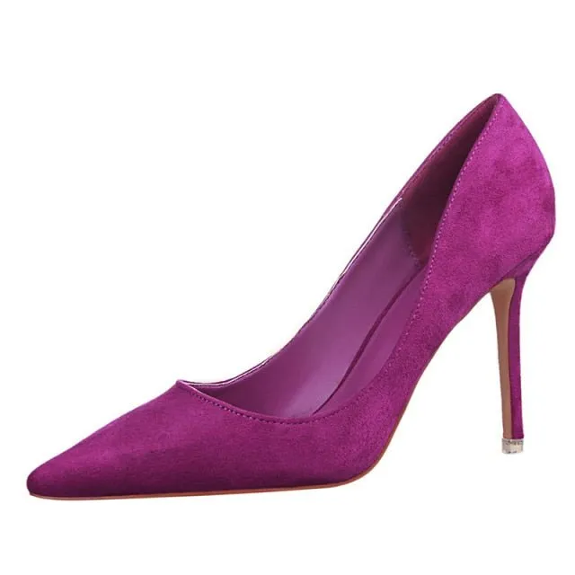 BIGTREE Superb Suede Stiletto Shoes