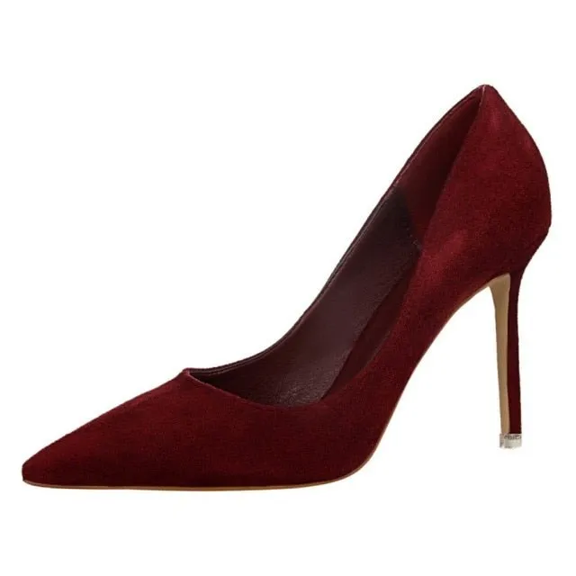 BIGTREE Superb Suede Stiletto Shoes