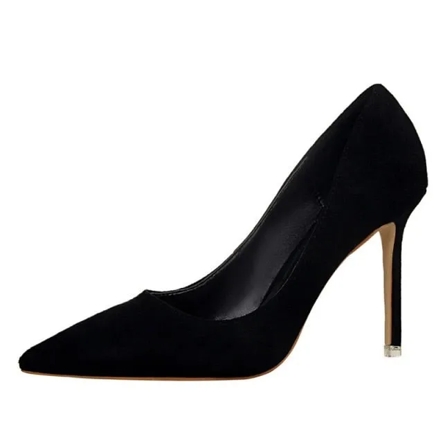 BIGTREE Superb Suede Stiletto Shoes