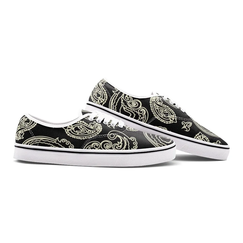 Black & Bone Paisley Low Cut Canvas Shoes