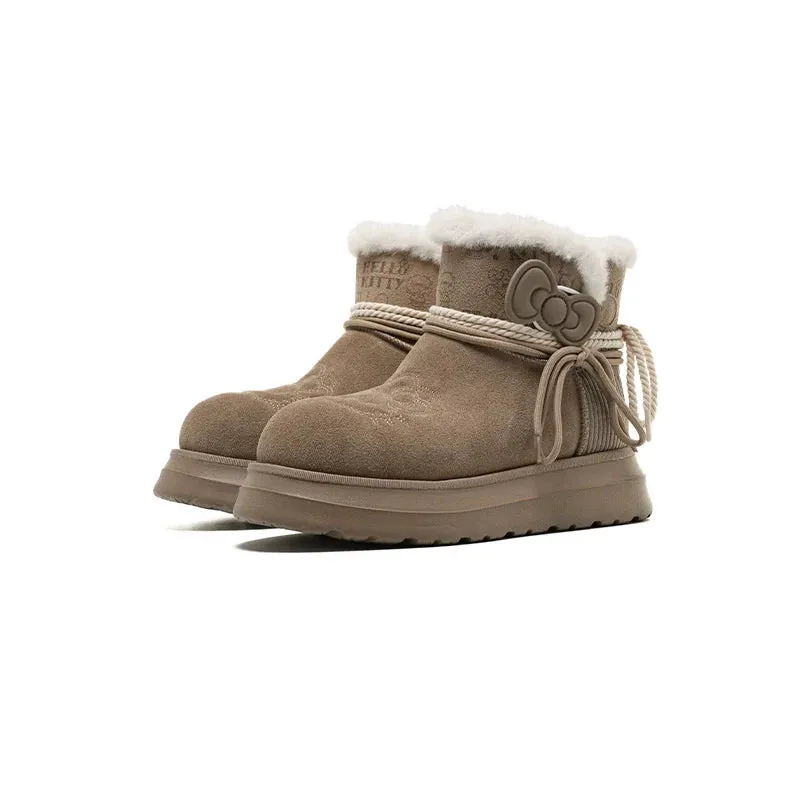 Brown Kitty Thick-Soled Snow Boots