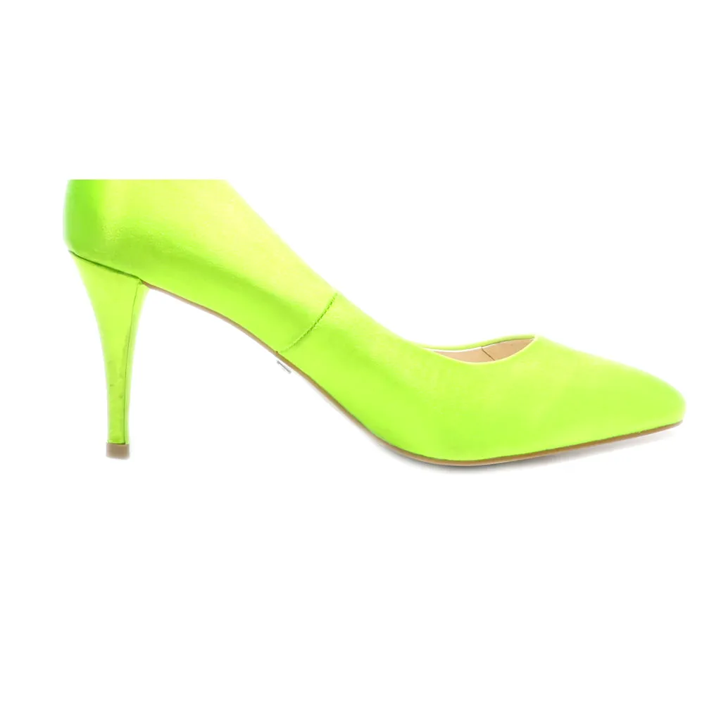 Buffalo High-Heel Shoes Fabric Green Colour For Women