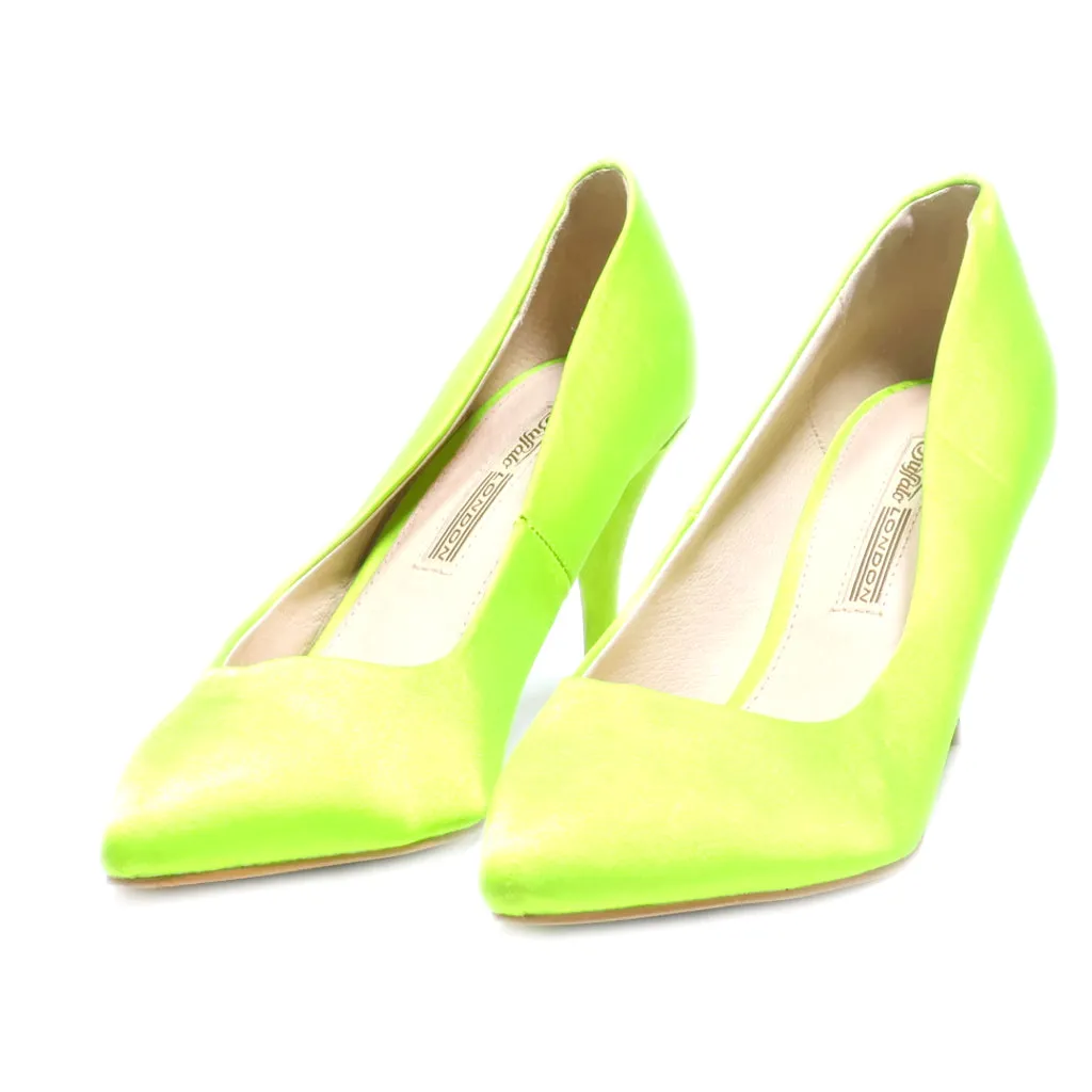 Buffalo High-Heel Shoes Fabric Green Colour For Women