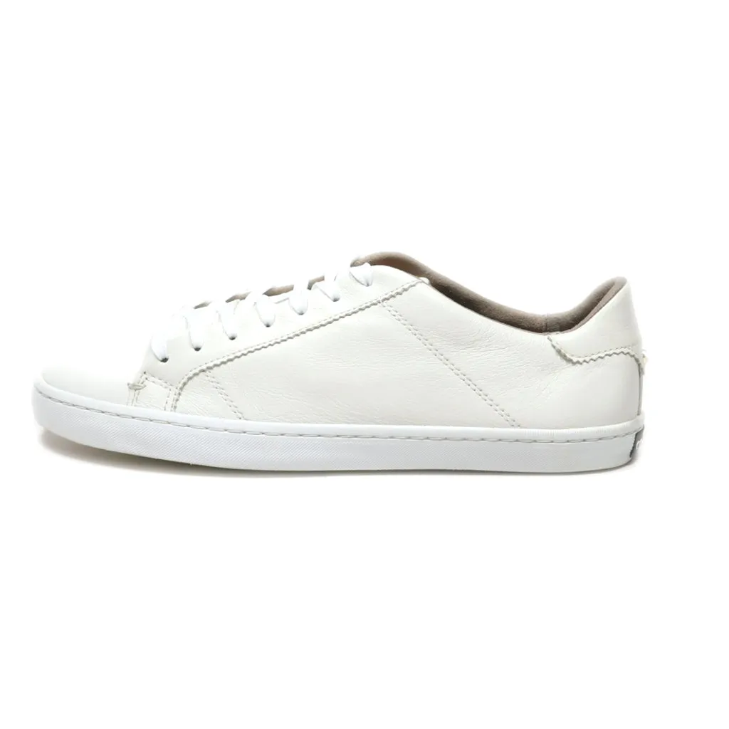 Cole Haan Mindi Lace Up Low-Top Sneakers Leather White Colour For Women