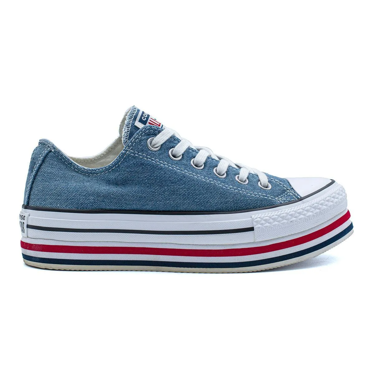 Converse Chuck Taylor Layer Ox Low-Top Sneakers Denim Blue Colour For Women