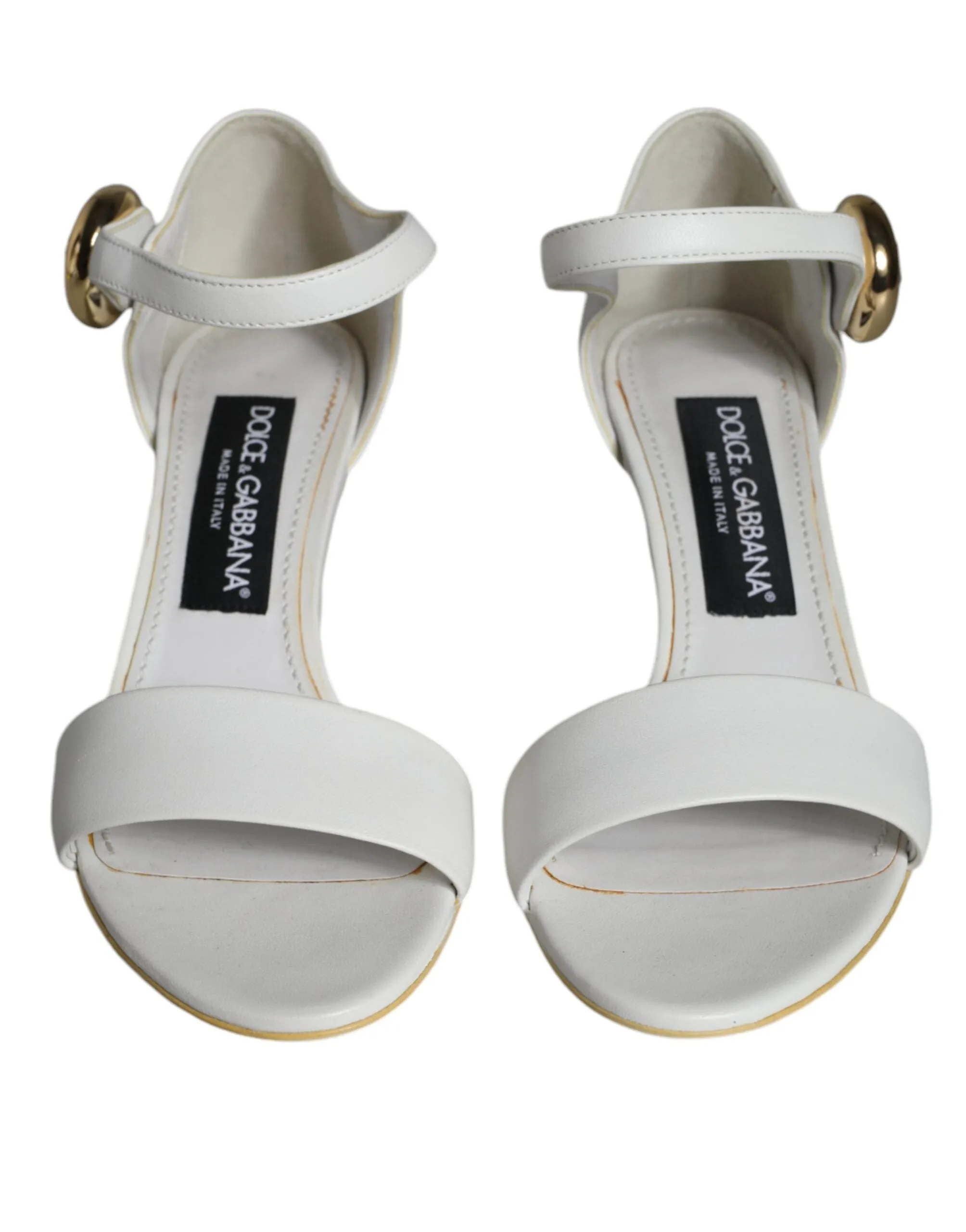 Dolce & Gabbana Keira Sandals In White Leather