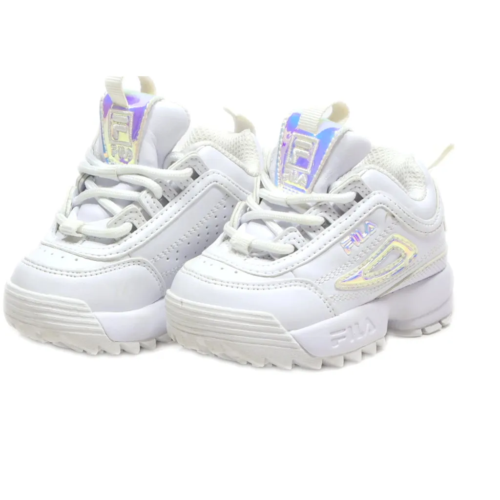 Fila Disraptor Walkers Leather White Colour For Kids