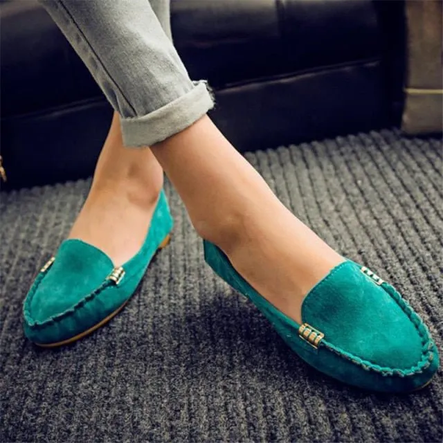 GAOKE Supple Summer Suede Loafer Style Shoes