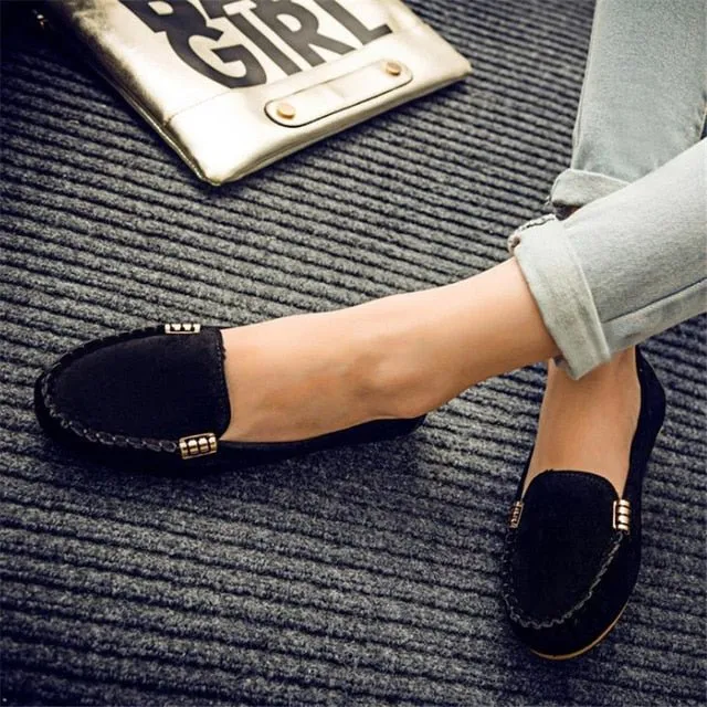 GAOKE Supple Summer Suede Loafer Style Shoes