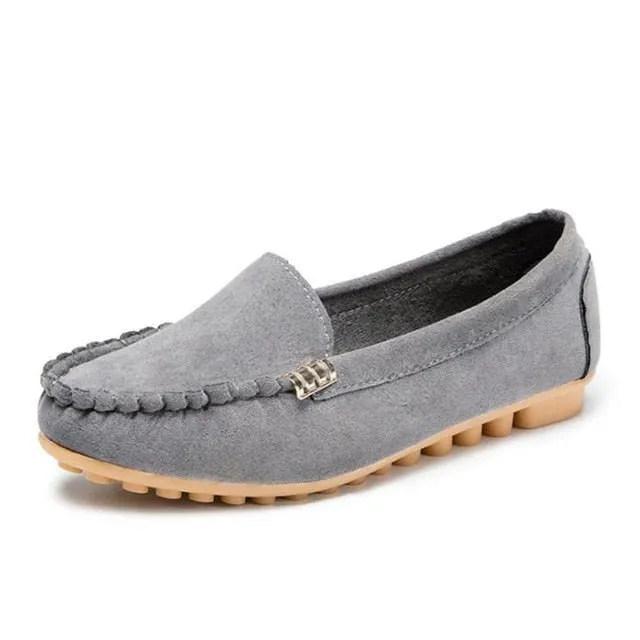 GAOKE Supple Summer Suede Loafer Style Shoes