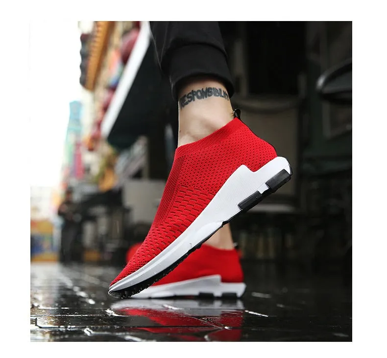 Hnzxzm 2022 Men Sock Sneakers Breathable Lightweight Lovers Sneaker Walking Jogging Running Tenis Mens Non-Leather Casual Shoes