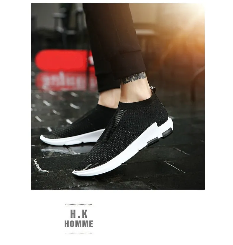 Hnzxzm 2022 Men Sock Sneakers Breathable Lightweight Lovers Sneaker Walking Jogging Running Tenis Mens Non-Leather Casual Shoes