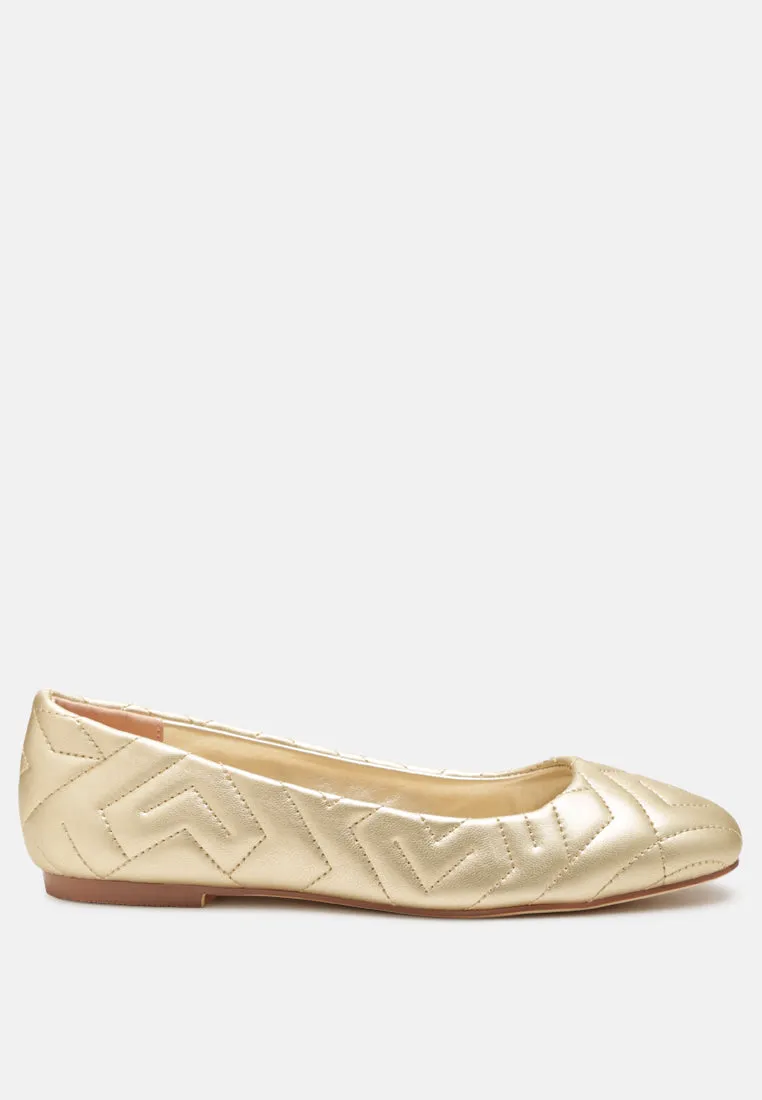 Janice Quilted Ballerina Flats