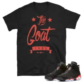 Jordan 6 Infrared sneaker tee "The Goat"