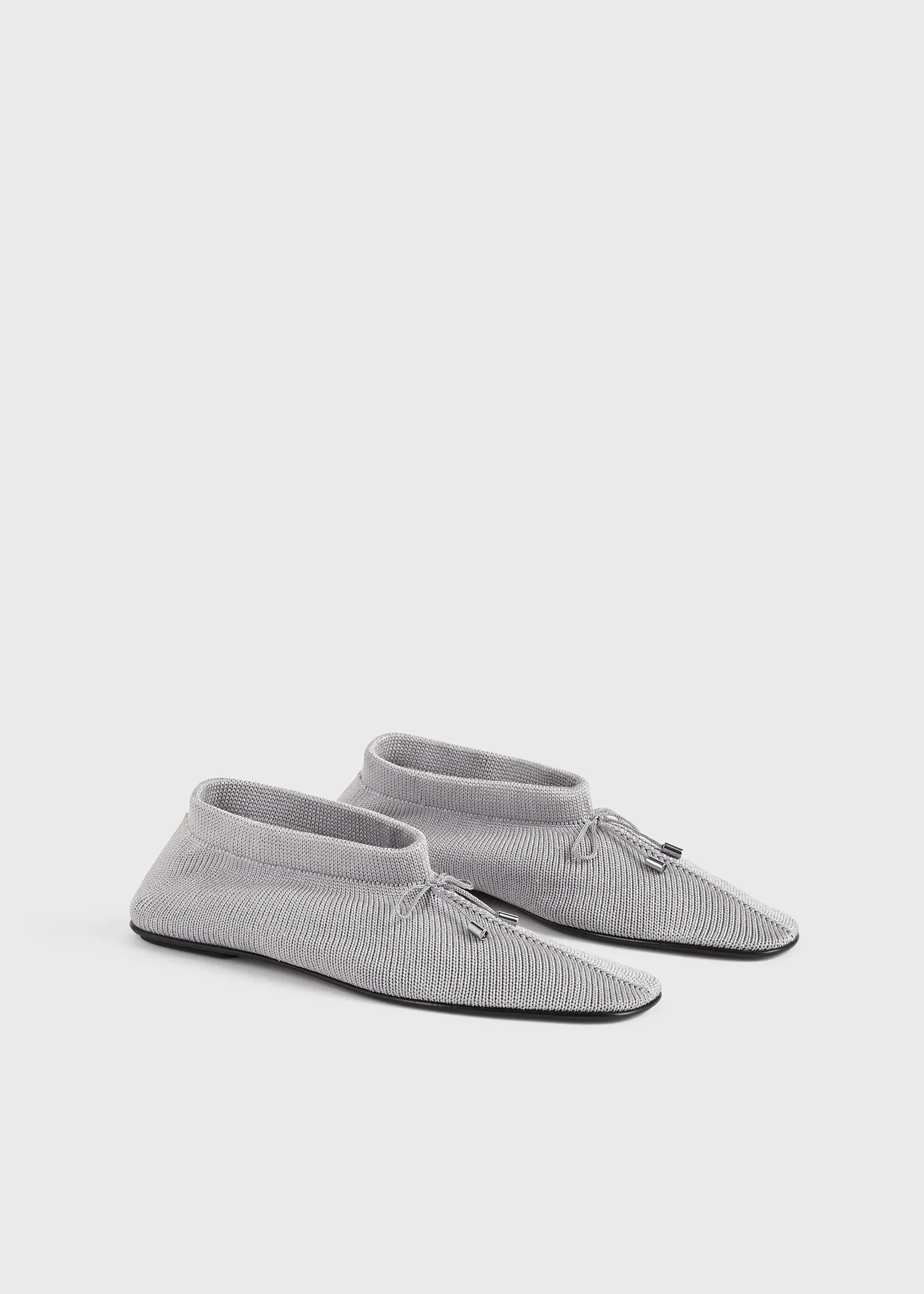 Knitted ballerinas silver