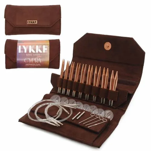 Lykke Cypra Copper 3.5" Interchangeable Circular Needle Set | With Carrying Case