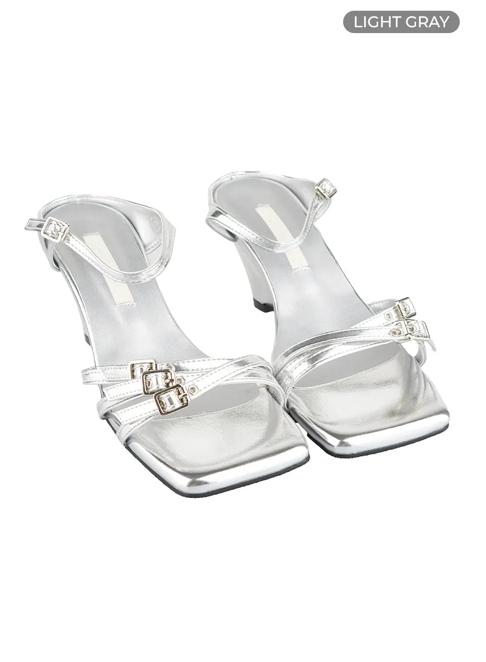 Metallic Wedge Sandal Heels OL401