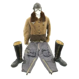 Original German WWII Luftwaffe Pilot Winter Flying Uniform Set with 1936 Dated Jacket