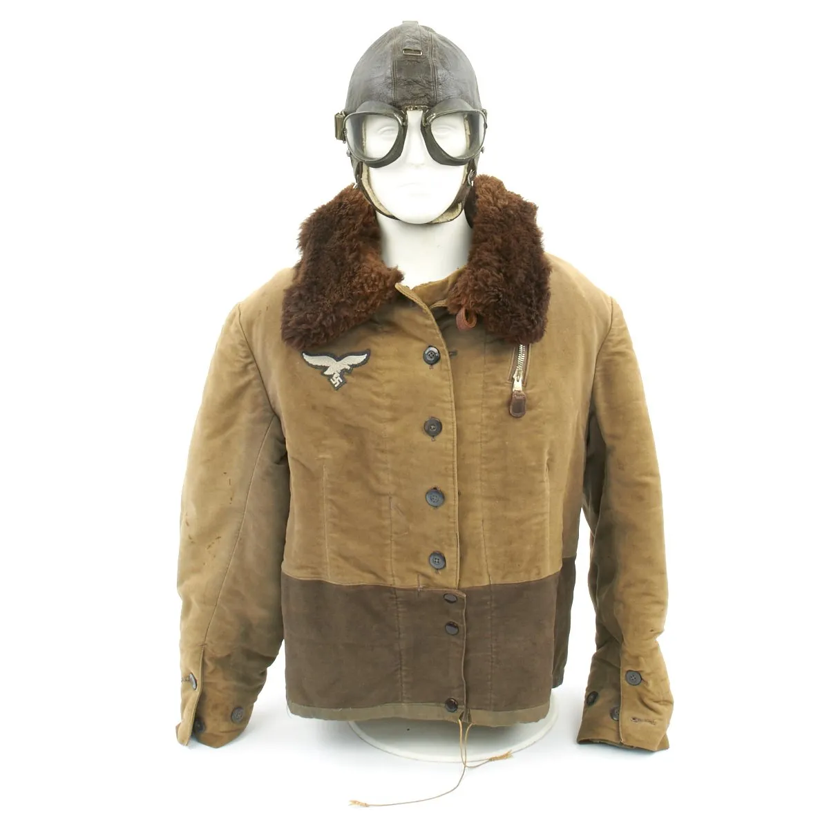 Original German WWII Luftwaffe Pilot Winter Flying Uniform Set with 1936 Dated Jacket