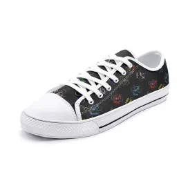 Polyglot Cyclist Unisex Low Top Canvas Shoes