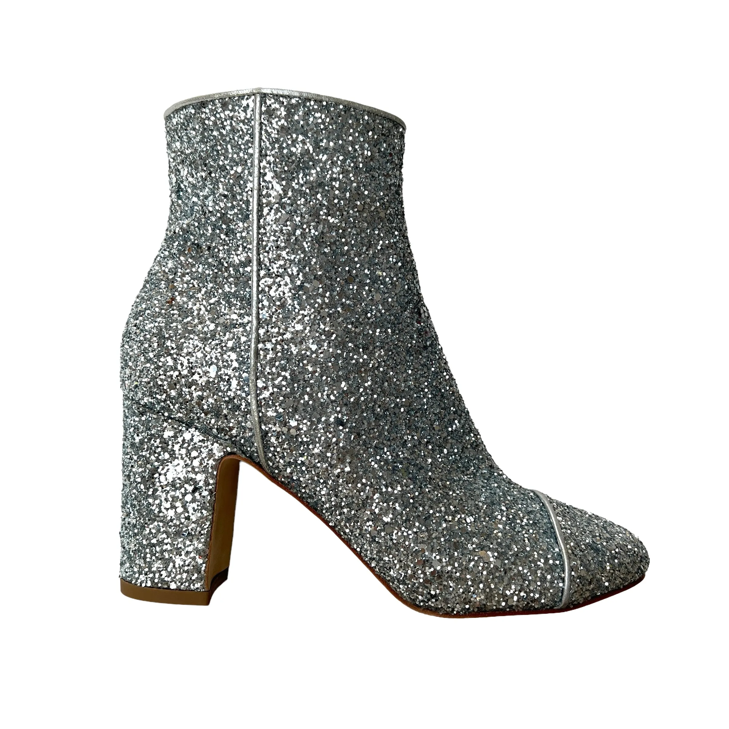 Silver Sparkly Boots - 8