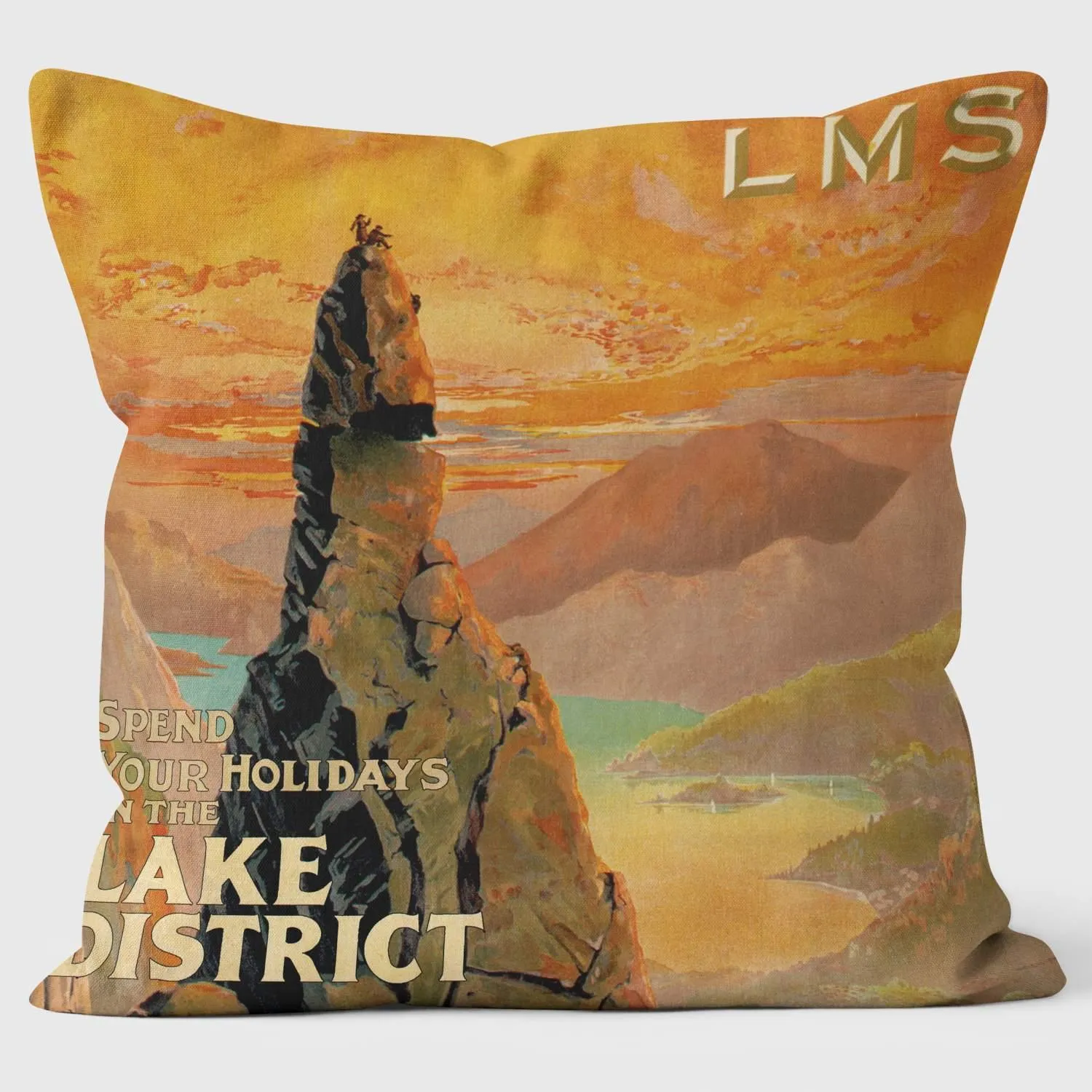 Spend Your Holidays In The Lake District‰۪ LMS 1923 -1947- National Railways Musuem Cushion