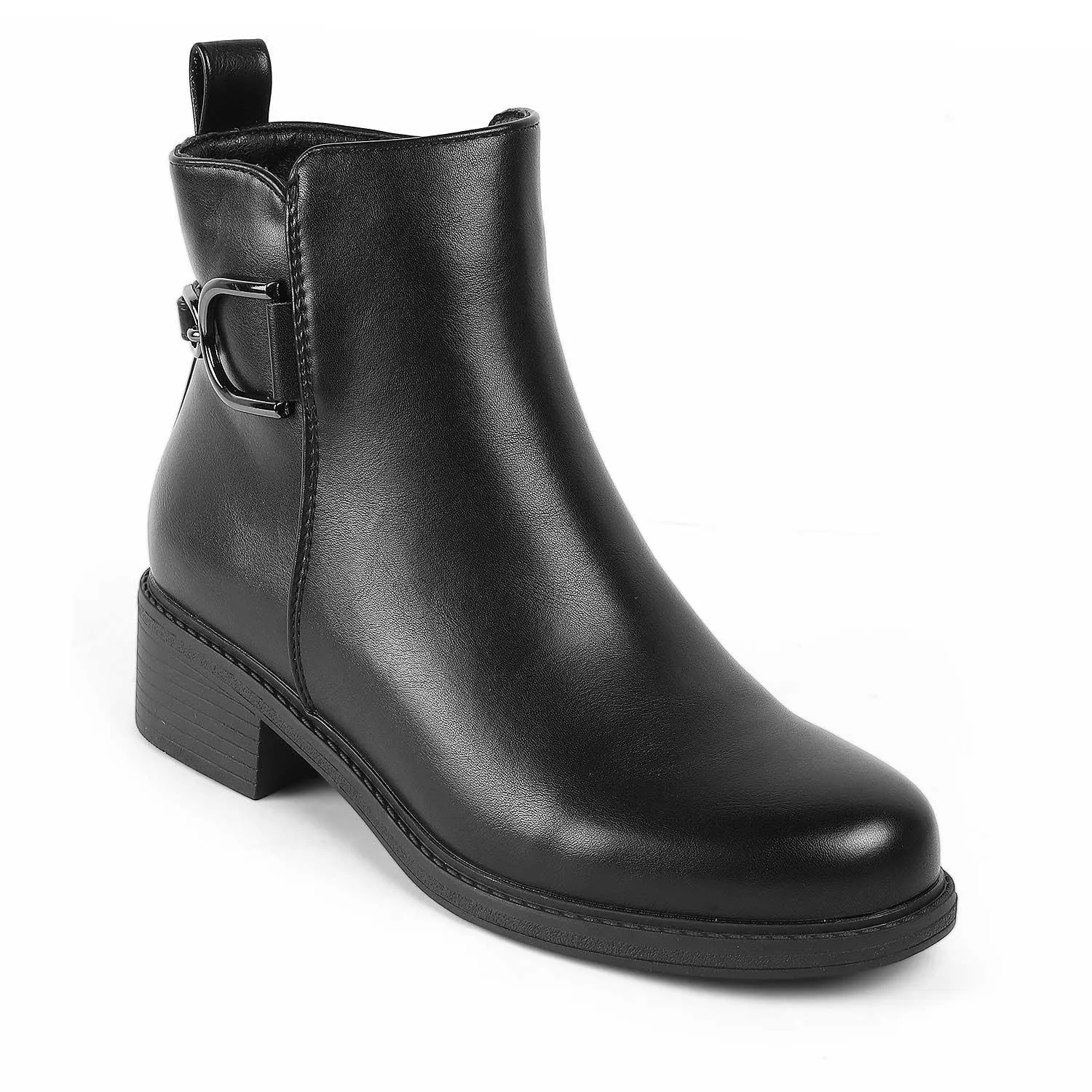 Tresmode Zurich Black Women's Ankle-length Boots