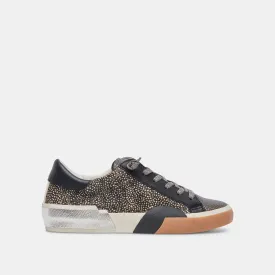 ZINA SNEAKERS BLACK SPOTTED CALF HAIR